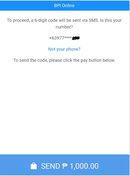 BPI to Cash OTP